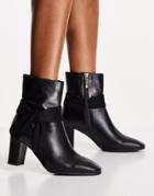 Karen Millen Heeled Boots With Bow Detail In Black