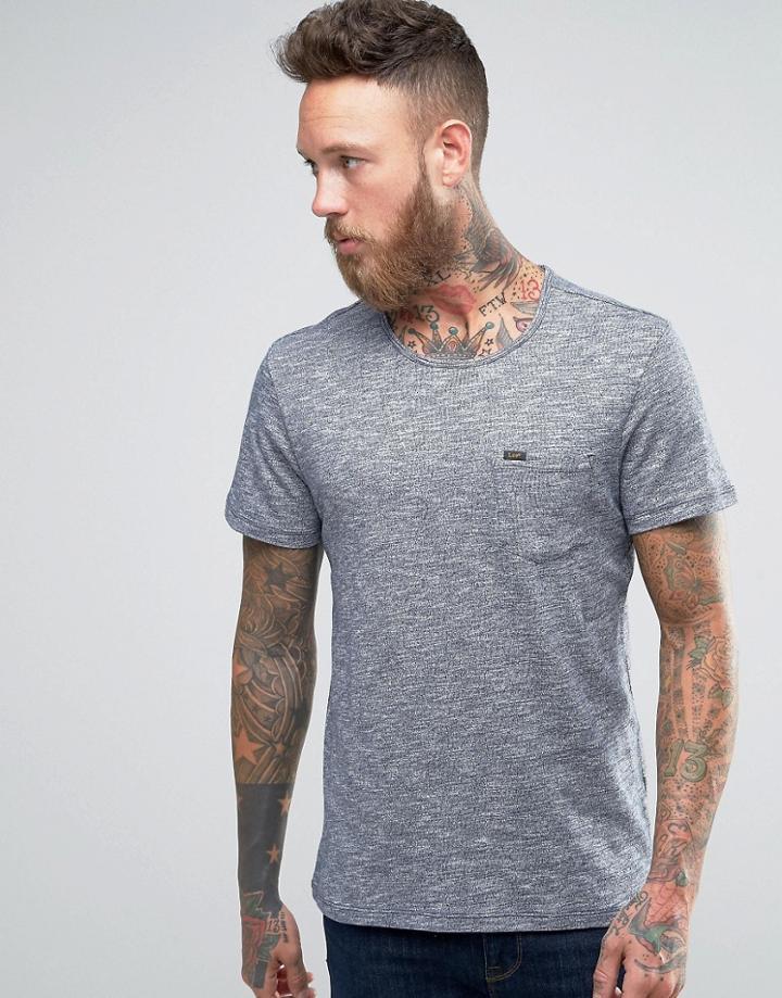 Lee Slub Pocket Melange T-shirt - Navy