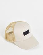 Consigned Mesh Trucker Hat In Sand-neutral