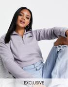 The North Face 100 Glacier 1/4 Zip Cropped Fleece In Gray Tie Dye Exclusive At Asos