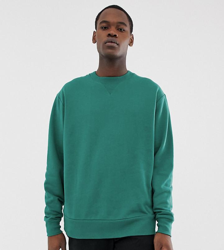 Collusion Tall Sweatshirt In Dark Green