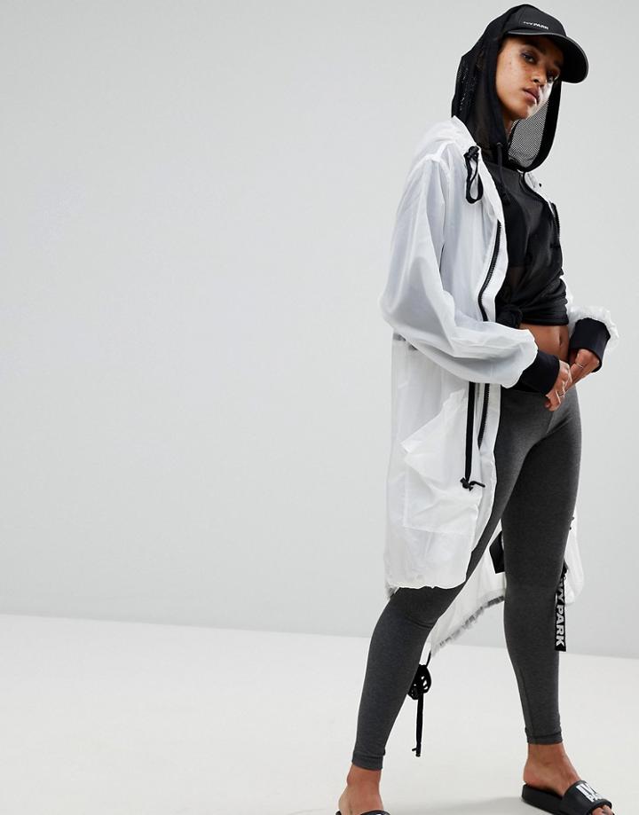 Ivy Park Para Parka Coat In White - White