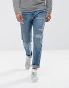 Hollister Jeans Skinny Fit Repair Mid Wash - Blue