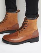 G-star Myrow Lace Up Leather Boots - Brown