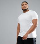 Asos 4505 Plus T-shirt With Quick Dry In White - White