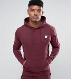 Good For Nothing Hoodie In Burgundy With Chest Logo Exclusive To Asos - Red