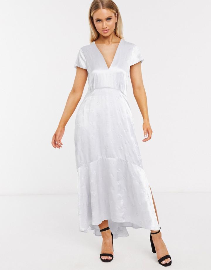 In Wear Rosemary Bias Cut Midi Dress In Blue-blues