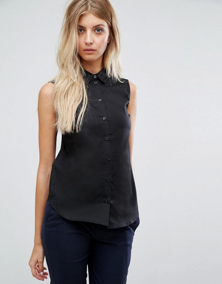 Asos Sleeveless Black Shirt - Black