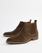 Tommy Hilfiger Essential Suede Chelsea Boots In Brown - Brown