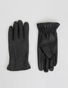 Selected Homme Gloves Leather - Black