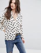 Vila Blur Print Shirt - Pink