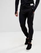 Religion Skinny Jogger With Contrast Velour Patches - Black