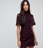 Fashion Union Tall Dress In Antique Lace - Multi