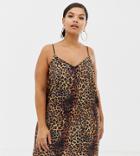 Collusion Plus Leopard Print Cami Mini Dress - Multi