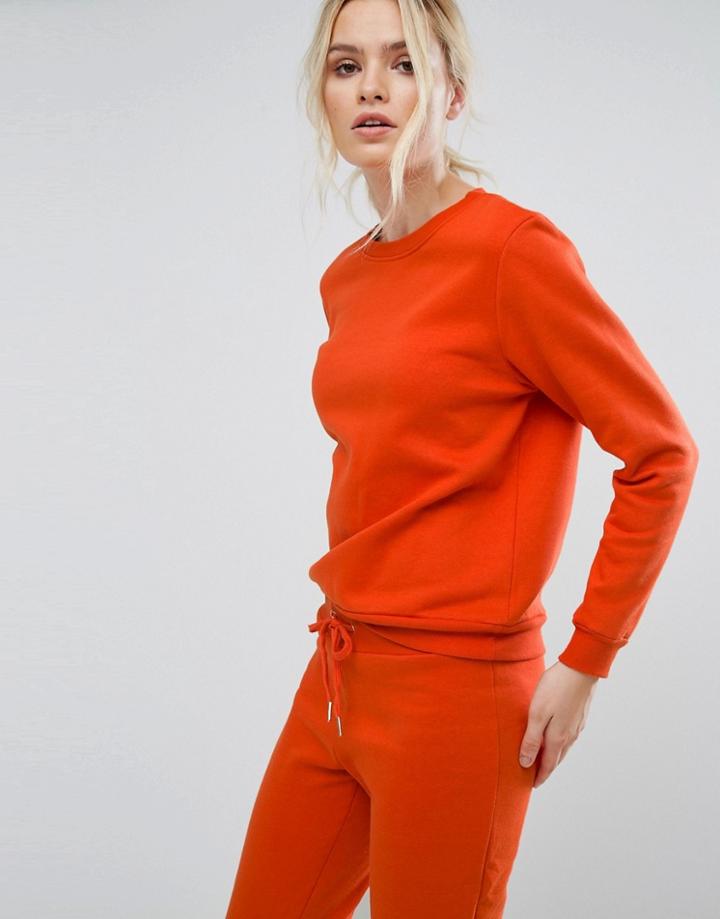 South Beach Sweatshirt In Burnt Orange - Orange