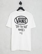 Vans Sketch Logo Back Print T-shirt In White