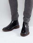 Zign Smart Leather Chelsea Boots In Black - Black
