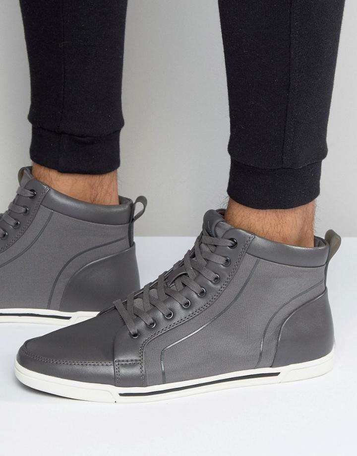Aldo Chester Hi Top Sneakers In Gray - Gray