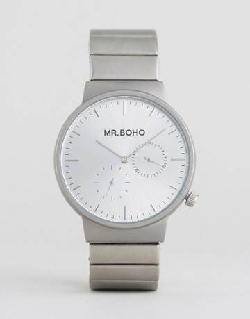 Mr Boho Multifunction Watch In Matt Silver - Silver