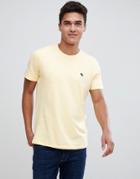 Abercrombie & Fitch Icon Moose Logo Crew Neck T-shirt In Yellow - Yellow