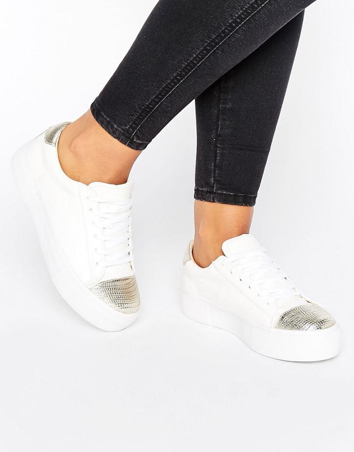 Miss Kg Kamille Metallic Panel Sneaker - Beige
