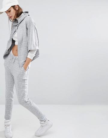 First Base All Over Logo Terry Jogger - White