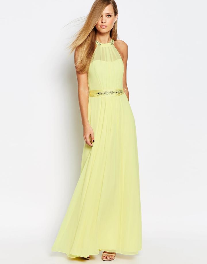 Coast Juliette Maxi Dress In Lemon - Lemon