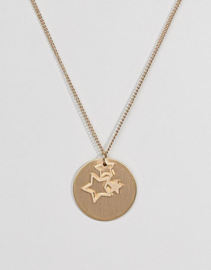 Pieces Gold Star Trio Necklace - Gold