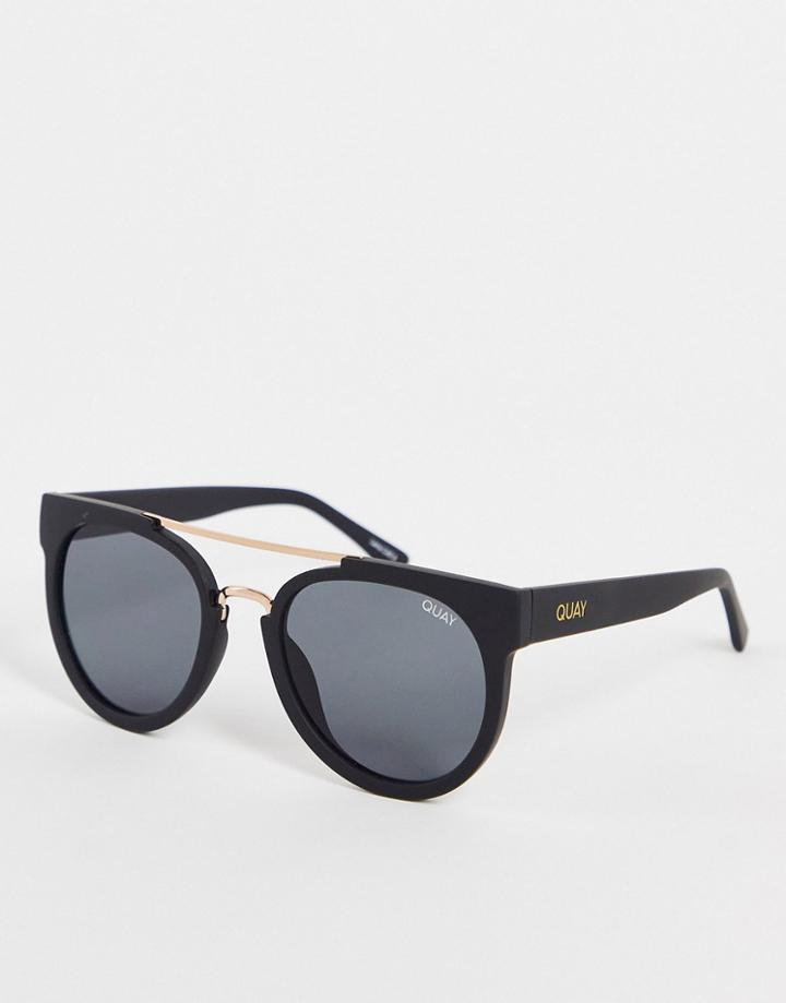 Quay Sunglasses In Black Smoke