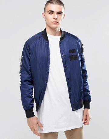 Hero's Heroine Ma1 Bomber Jacket - Navy