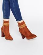 Pimkie Strap Detail Block Heeled Boot - Tan