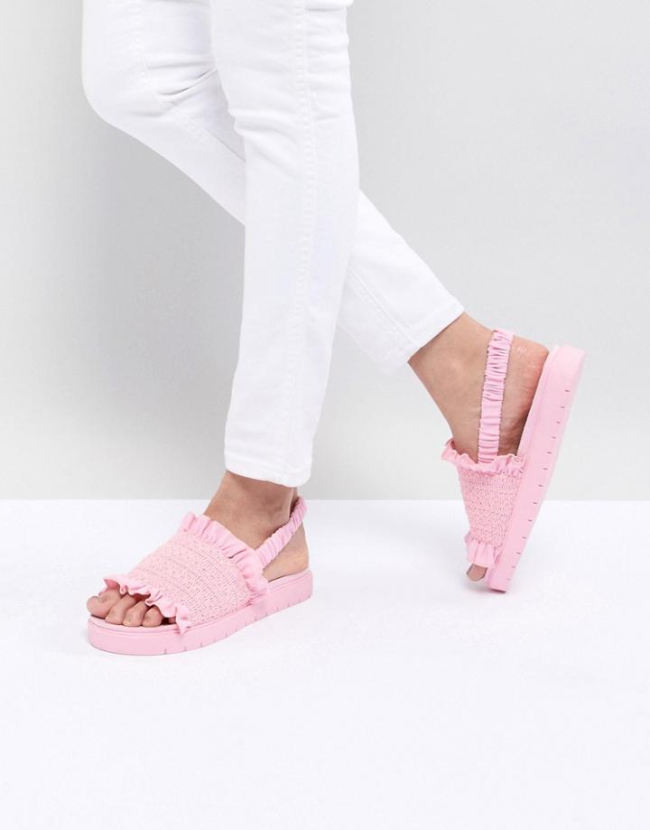 Monki Rouched Sandal - Pink
