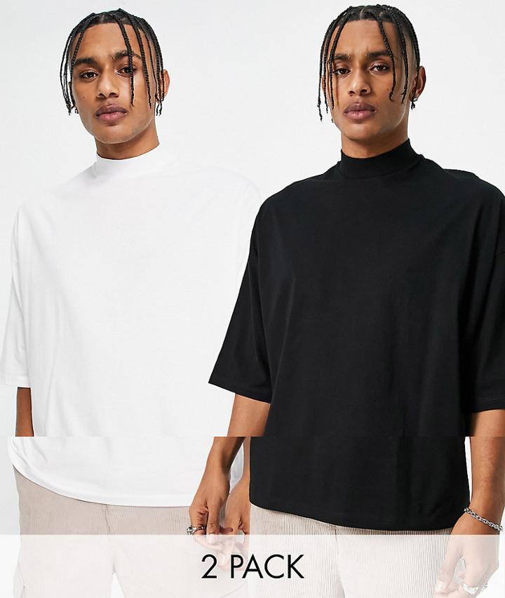 Asos Design 2 Pack Oversized T-shirt With Turtle In Multi