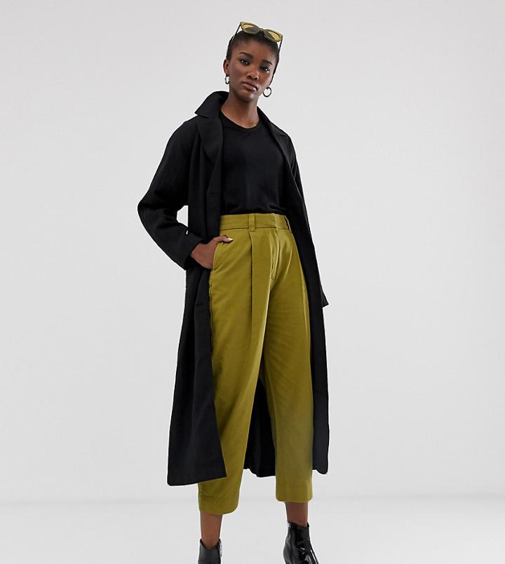 Weekday Tailored Pants In Olive-green