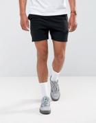 Asos Jersey Shorts With Geo-tribal Drawcords - Black