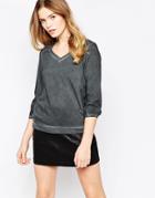 Vero Moda 3/4 Sleeve Top - Ashphalt