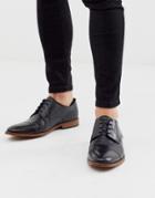 Base London Trailer Toe Cap Shoes In Black