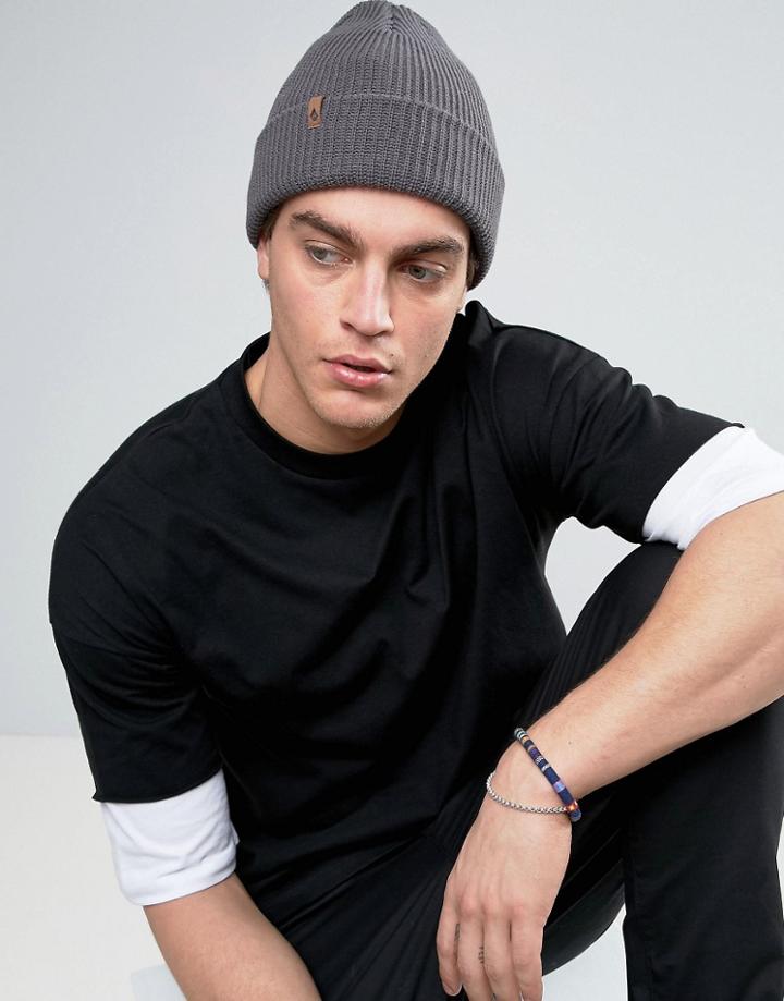 Volcom Bob Beanie In Storm Gray - Gray