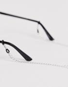 Asos Design Sunglasses Chain In Silver Tone - Silver