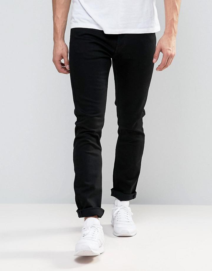 Weekday Wednesday Slim Stretch Fit Jean 2black Wash - Black