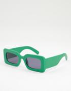 Jeepers Peepers Unisex Square Sunglasses In Green