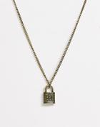 Reclaimed Vintage Inspired Initial 'm' Padlock Pendant Exclusive To Asos