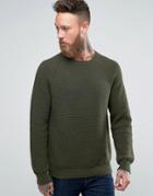 Edwin Purl Knit Sweater - Green
