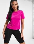 Flounce London Gym Running Top In Fuchsia-pink