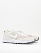 Nike Waffle One Crater Sneakers In Cream/white-neutral