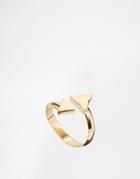 Asos Open Triangle Ring - Gold