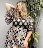 Asos Design Curve Angel Sleeve Mix And Match Print Midi Tea Dress-multi