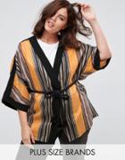Elvi Stripy Kimono - Multi