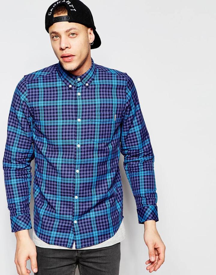 Carhartt Wip Bell Shirt Long Sleeve - Navy