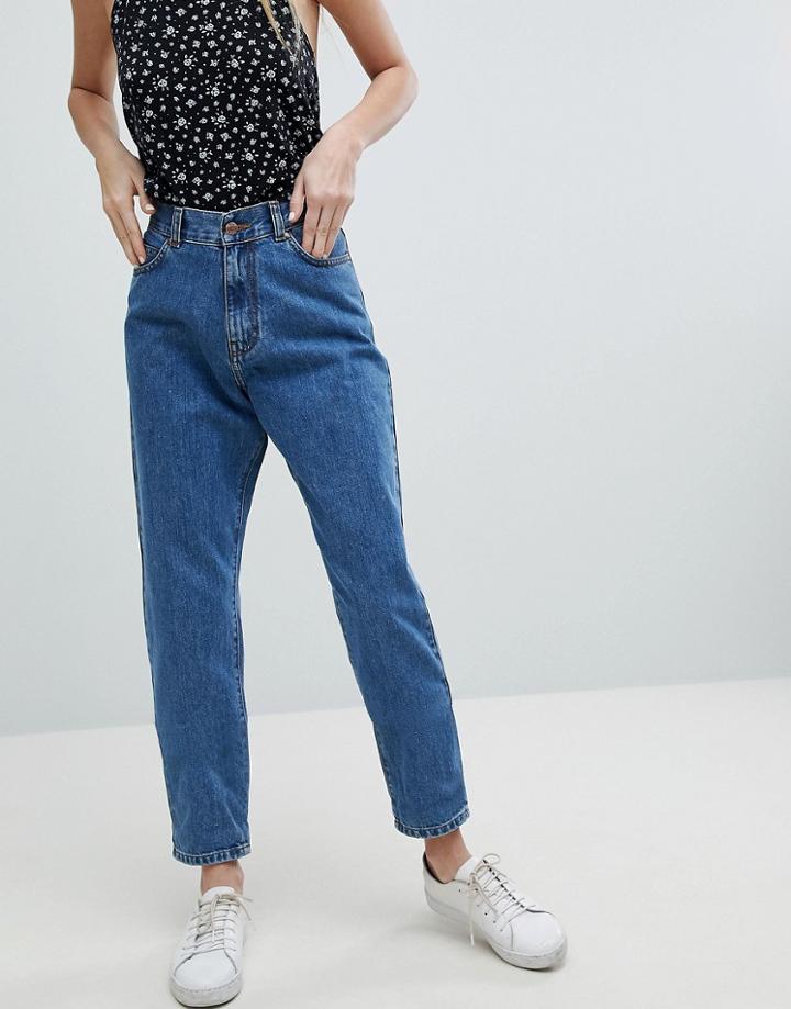 Dr Denim Nora Super High Rise Mom Jean - Blue